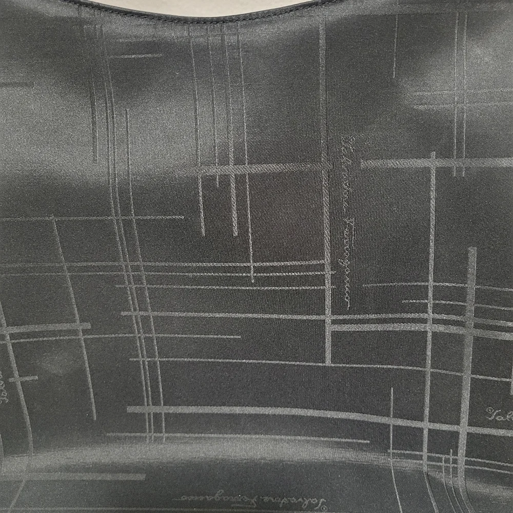 Like New condition Ferragamo Shoulder Bag Black Nylon